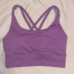 lululemon energy bra long line wisteria purple